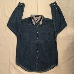 Tommy Hilfiger Denim Color Long Sleeve Button Down